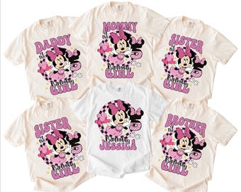 Custom Birthday Shirt, Minnie Mouse Birthday Girl Shirt, Disneyland Birthday Party, Birthday Gift, Disneyland Birthday Trip