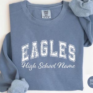 Comfort Colors® Custom Mascot Sweathirts, Personalized School Spirit Tees, Team Mascot, Teacher Shirt, Sports Team, Football Volleyball Team