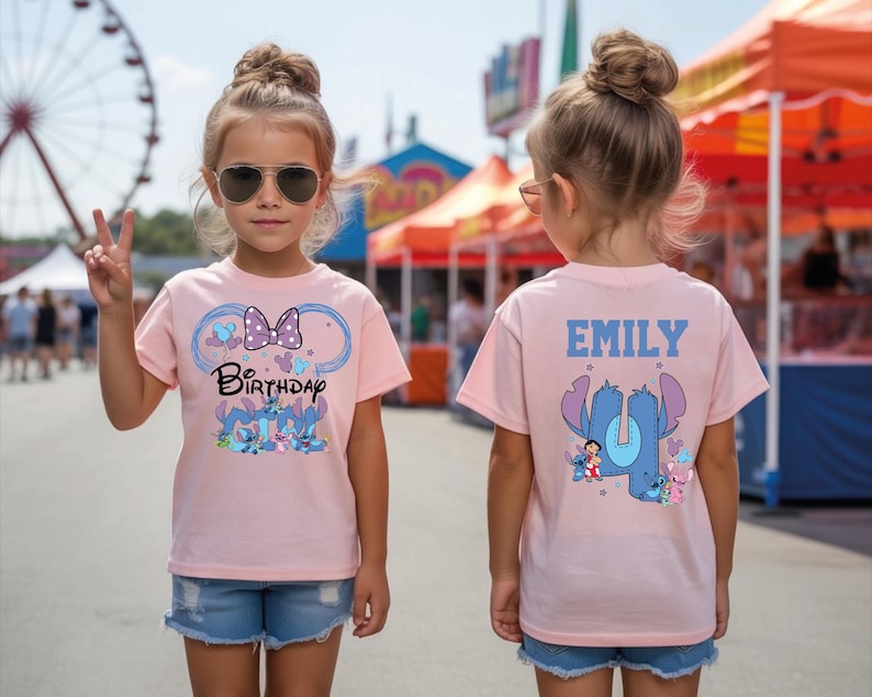 Birthday Girl Shirt, Personalized Birthday Shirt, Disney Stitch Birthday Sweatshirt, Custom Stitch Birthday Shirt, WDW Family Vacation Tee,