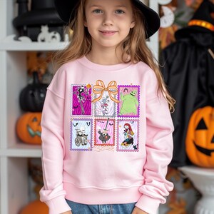 Nightmare Before Christmas Coquette Sweatshirt, Disney Coquette Bow Sweatshirt, Disney Halloween,Oogie Boogie Bash 2025,Jack Skellington Sally