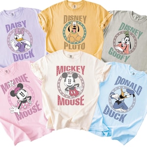 Comfort Colors®Retro Minnie-Mickey Mouse Shirt,  Vintage Mickey, Disney Vacation Shirt, Disneyland Minnie Shirt, Magic Kingdom Shirt Classic