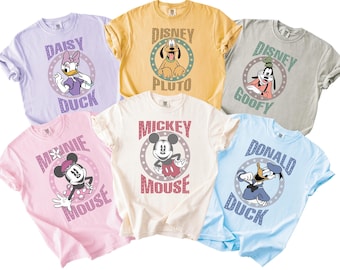 Comfort Colors®Retro Minnie-Mickey Mouse Shirt,  Vintage Mickey, Disney Vacation Shirt, Disneyland Minnie Shirt, Magic Kingdom Shirt Classic