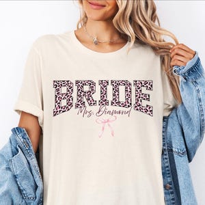 Custom Bride Bridesmaid Shirt, Comfort Colors, Bridal Party Gift, Wedding Day Getting Ready, Trendy Bachelorette Merch, Group Matching Tee