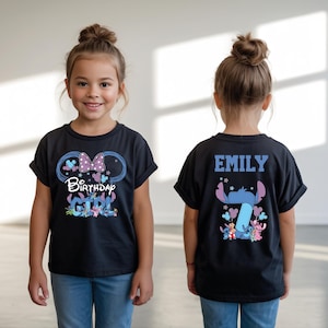 Birthday Girl Shirt, Personalized Birthday Shirt, Disney Stitch Birthday Sweatshirt, Custom Stitch Birthday Shirt, WDW Family Vacation Tee,