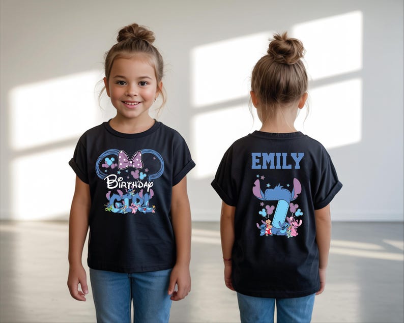 Birthday Girl Shirt, Personalized Birthday Shirt, Disney Stitch Birthday Sweatshirt, Custom Stitch Birthday Shirt, WDW Family Vacation Tee,