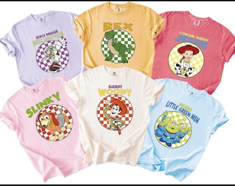 Comfort Colors® Toy Story Characters Shirt, Disneyland Trip Shirt, Toy Story Fun Gift, Toy Story Birthday Gift, Toy Story Fun T-shirt