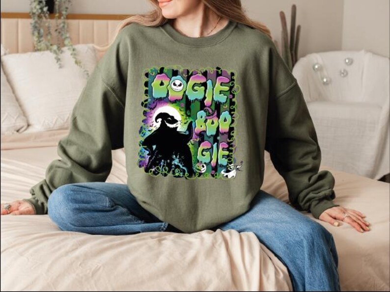 Boogie Man Sweatshirt, Halloween Boogie Sweatshirt, The Nightmare Before Christmas, Oogie Boogie Boogieman, Family Halloween Party 2025