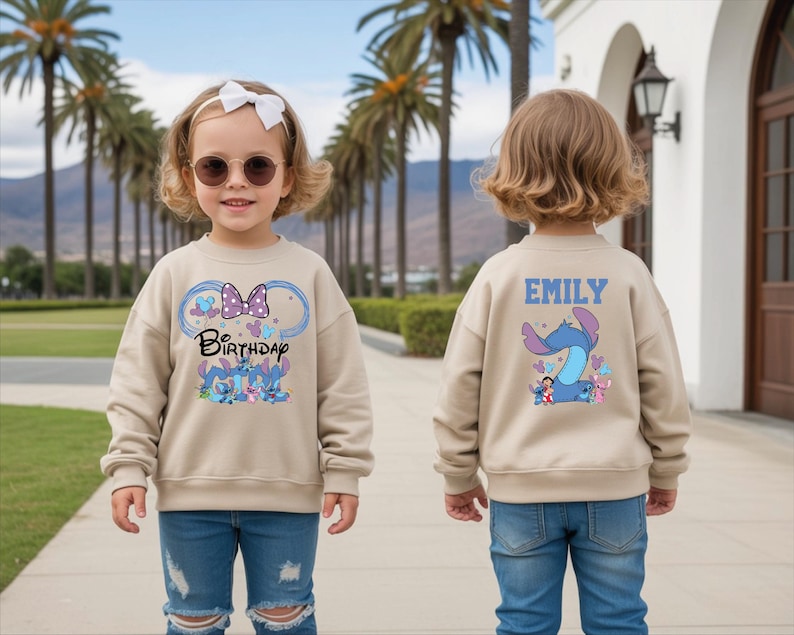 Birthday Girl Shirt, Personalized Birthday Shirt, Disney Stitch Birthday Sweatshirt, Custom Stitch Birthday Shirt, WDW Family Vacation Tee,