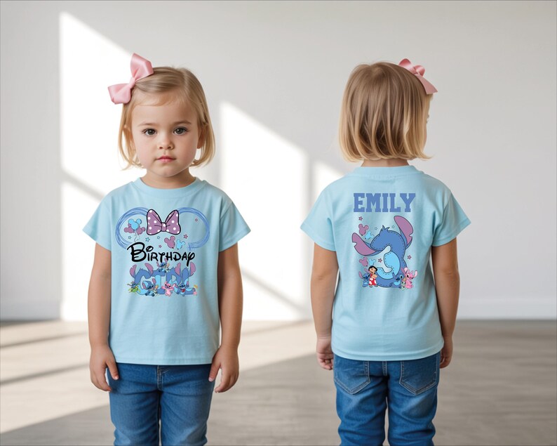 Birthday Girl Shirt, Personalized Birthday Shirt, Disney Stitch Birthday Sweatshirt, Custom Stitch Birthday Shirt, WDW Family Vacation Tee,