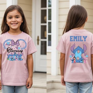 Birthday Girl Shirt, Personalized Birthday Shirt, Disney Stitch Birthday Sweatshirt, Custom Stitch Birthday Shirt, WDW Family Vacation Tee,