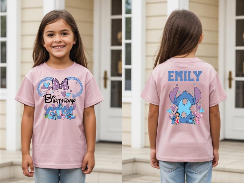 Birthday Girl Shirt, Personalized Birthday Shirt, Disney Stitch Birthday Sweatshirt, Custom Stitch Birthday Shirt, WDW Family Vacation Tee,