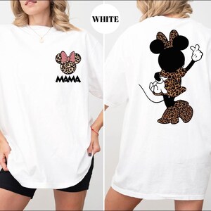 Personalized Leopard Minnie Mouse Shirt, Mama Sweatshirt, Woman Disney Shirt, Mothers Day Sweatshirt,Disney Mom, Animal Kingdom Shirt