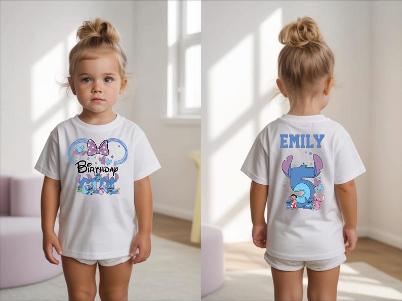 Birthday Girl Shirt, Personalized Birthday Shirt, Disney Stitch Birthday Sweatshirt, Custom Stitch Birthday Shirt, WDW Family Vacation Tee,