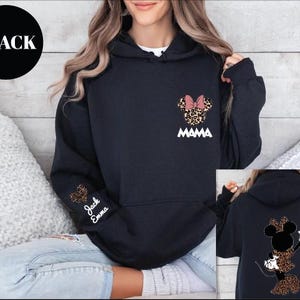 Personalized Leopard Minnie Mouse Shirt, Mama Sweatshirt, Woman Disney Shirt, Mothers Day Sweatshirt,Disney Mom, Animal Kingdom Shirt