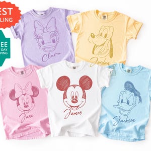 Comfort Colors®Custom Retro Custom Minnie Mouse Shirt,  Vintage Mickey, Disney Vacation Shirt, Disneyland Minnie Shirt