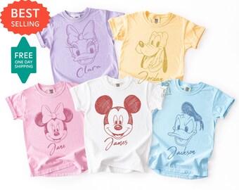 Comfort Colors®Custom Retro Custom Minnie Mouse Shirt,  Vintage Mickey, Disney Vacation Shirt, Disneyland Minnie Shirt