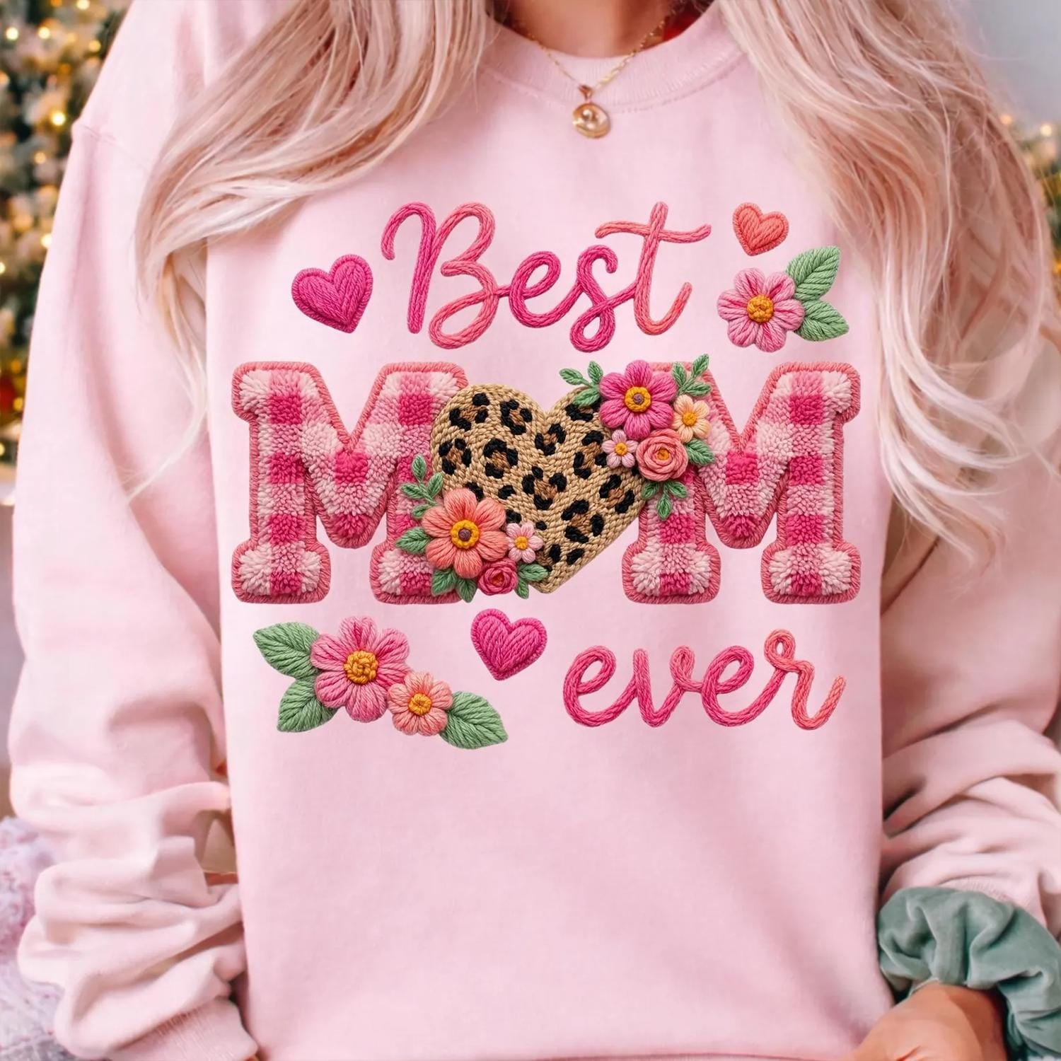 Best Mom Ever Shirt & Sweatshirt, Leopard Heart Mom Hoodie, Floral