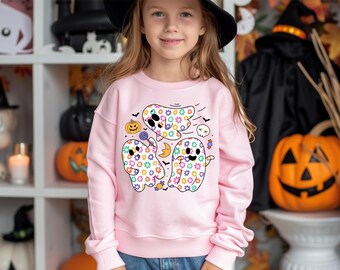 Halloween Boo T-Shirt, Neon Halloween Ghost Shirt, Halloween Ghost  Shirt, Halloween Party Shirt, Boo T-Shirt, Ghost Boo Girls Tee