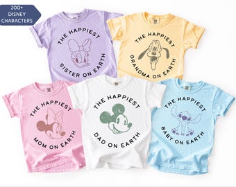 Comfort Colors®Retro The Happiest Minnie Mouse  Shirt,  Vintage Mickey, Disney Vacation Shirt, Disneyland Minnie Shirt, Magic Kingdom Shirt
