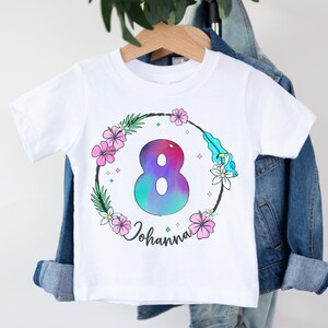Personalized Birthday Girl Shirt, Custom Age With Kids Name Birthday Shirt, Birthday Gift Shirt , Customized 8th Birthday T-Shirt