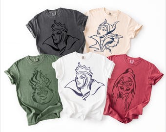 Retro Villains Evil Tour Vintage Disney Shirt, Comfort Colors Disney Evil Queens Tee, Retro Disney Villains Characters, Evil Friend Matching