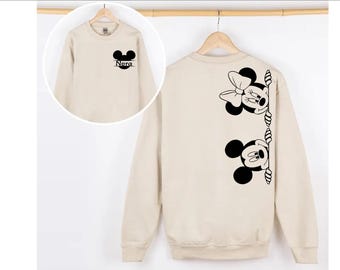 Personalized Disney Couple Sweatshirts, Custom Name Mickey and Minnie Tee, Disney World Outfits ,Mickey and Minnie Lover Gift