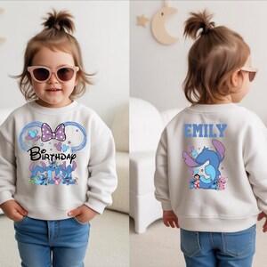 Birthday Girl Shirt, Personalized Birthday Shirt, Disney Stitch Birthday Sweatshirt, Custom Stitch Birthday Shirt, WDW Family Vacation Tee,