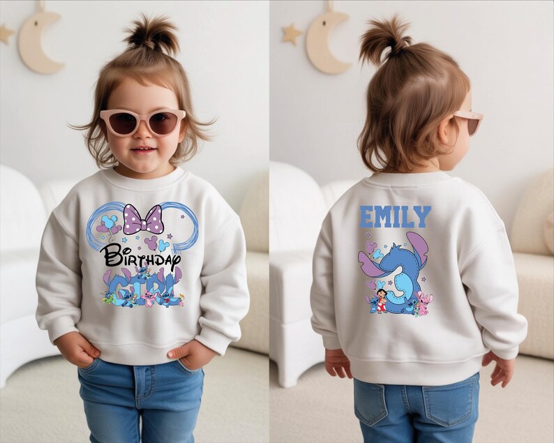 Birthday Girl Shirt, Personalized Birthday Shirt, Disney Stitch Birthday Sweatshirt, Custom Stitch Birthday Shirt, WDW Family Vacation Tee,