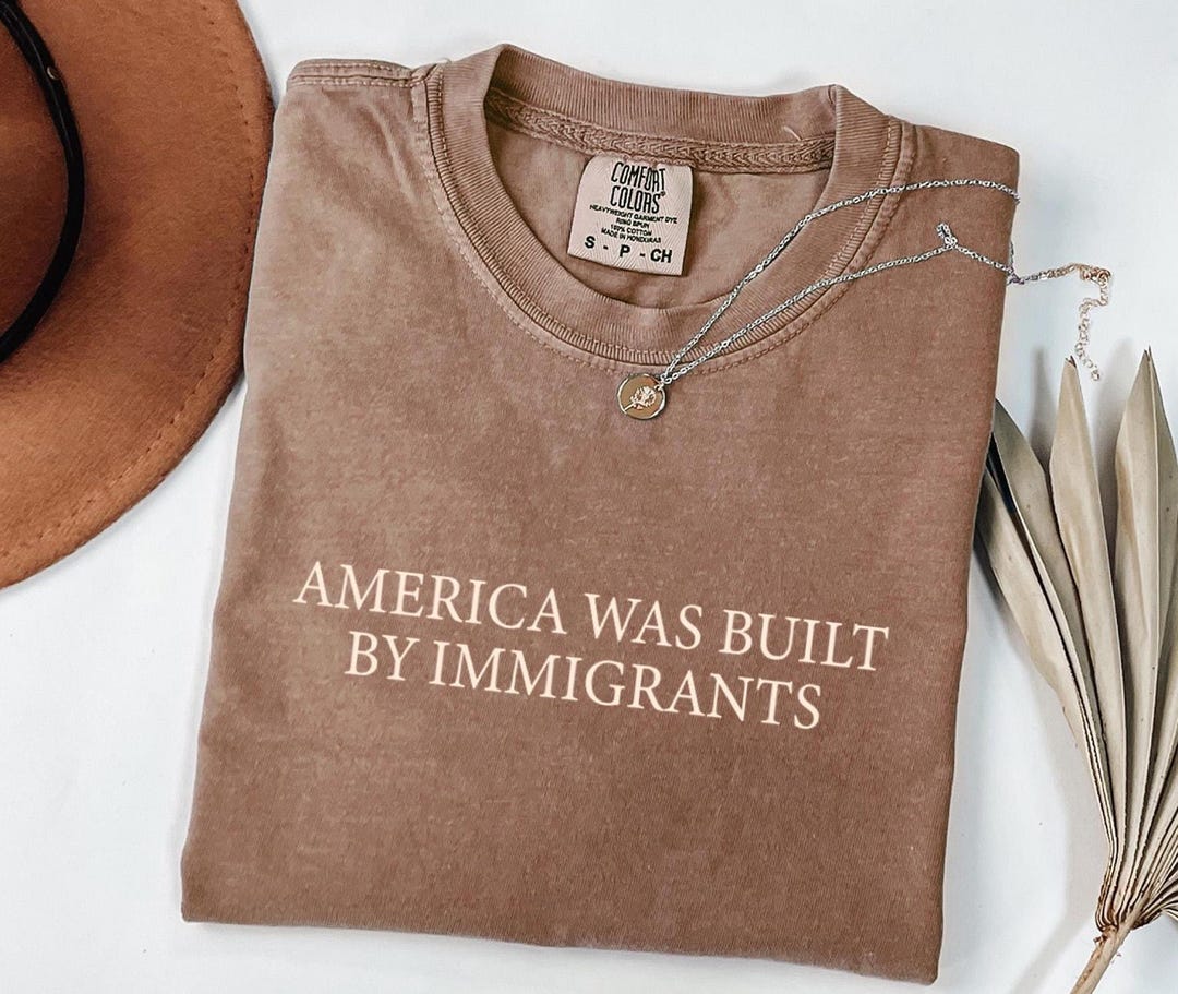 America Was Built by Immigrants Sweatshirt, Pro Immigration Comfort ...