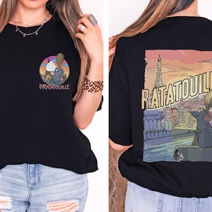 Two-sided Little Chef Remy Shirts, Disney Ratatouille Paris France Shirt, Ratatouille Movie Shirt,Disney Chef Shirts,Remy Gusteau&#39;s Shirt