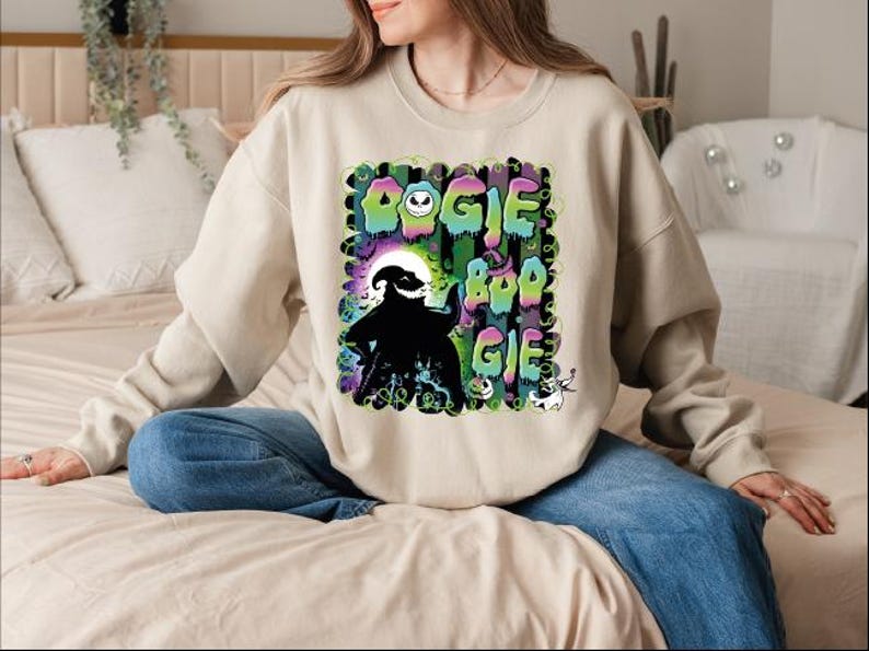 Boogie Man Sweatshirt, Halloween Boogie Sweatshirt, The Nightmare Before Christmas, Oogie Boogie Boogieman, Family Halloween Party 2025