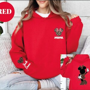Personalized Leopard Minnie Mouse Shirt, Mama Sweatshirt, Woman Disney Shirt, Mothers Day Sweatshirt,Disney Mom, Animal Kingdom Shirt