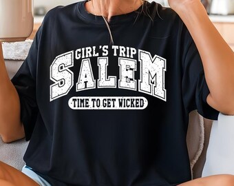 Girls Trip Salem Sweatshirt, Halloween Shirt, Retro Halloween T Shirt, Halloween Witch Sweatshirt, Salem Massachusetts, Salem Witch