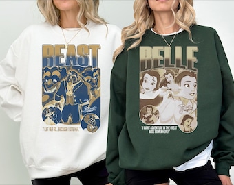 Beauty and The Beast Shirt, Disney Couple T-Shirt, Princess Belle Sweatshirt, Mrs. Potts and Chip Matching Shirt, Magic Kingdom Shirt