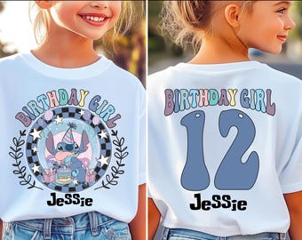 Disneyworld Stitch Kids Birthday Shirt, Disney Birthday Girl Shirt, Stitch Birthday Boy Shirt, Lilo Stitch Kids Birthday Shirt