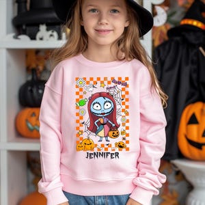 Custom Name The Nightmare Before Christmas Shirt, Personalized Disney Family Matching, Name Kids Shirt, Halloween Gift, Jack Sally Shirt