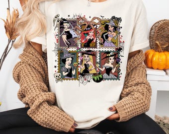 Princess Witches Halloween Shirt, Coquette Halloween Bow T-shirt, Snow White Ariel Jasmine Spooky Sweatshirt, Disneyland Pumpkin Season Tee