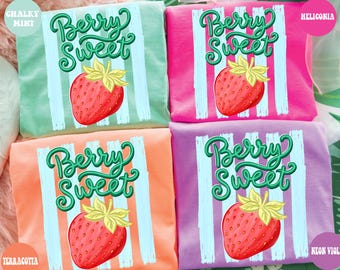 Berry Sweet Neon Comfort Color Shirt, Strawberry Shirt, Cute Fruit  Girly Graphic Tee, Summer Aesthetic Shirt