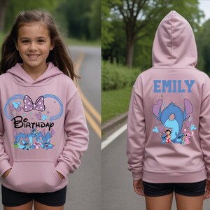 Birthday Girl Shirt, Personalized Birthday Shirt, Disney Stitch Birthday Sweatshirt, Custom Stitch Birthday Shirt, WDW Family Vacation Tee,