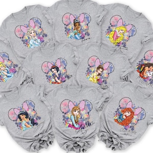Watercolor Disney Princess Shirt, Cinderella Shirt, Snow White Tee, Little Mermaid Tee, Rapunzel Tee, Aurora Shirt, Moana Tee, Mickey Castle