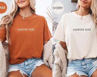 Custom Comfort Colors Sweatshirt, College Letters Crewneck, Personalized Comfort Colors, Custom Text, Vintage Sweatshirt