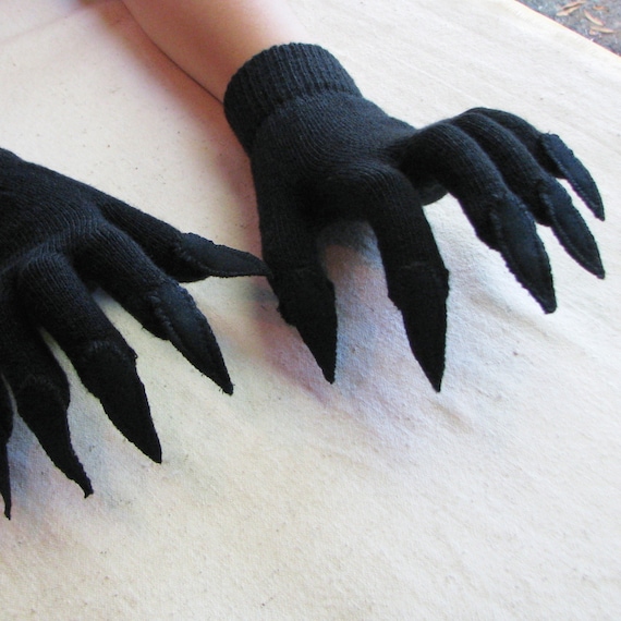 Gloves With Claws on Black for or - Etsy