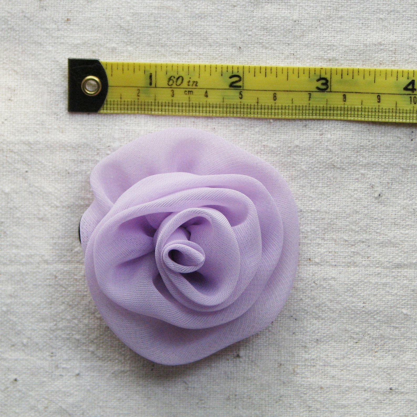 Fabric Rose Hair Clip Medium Size Handcrafted Rosette in Etsy