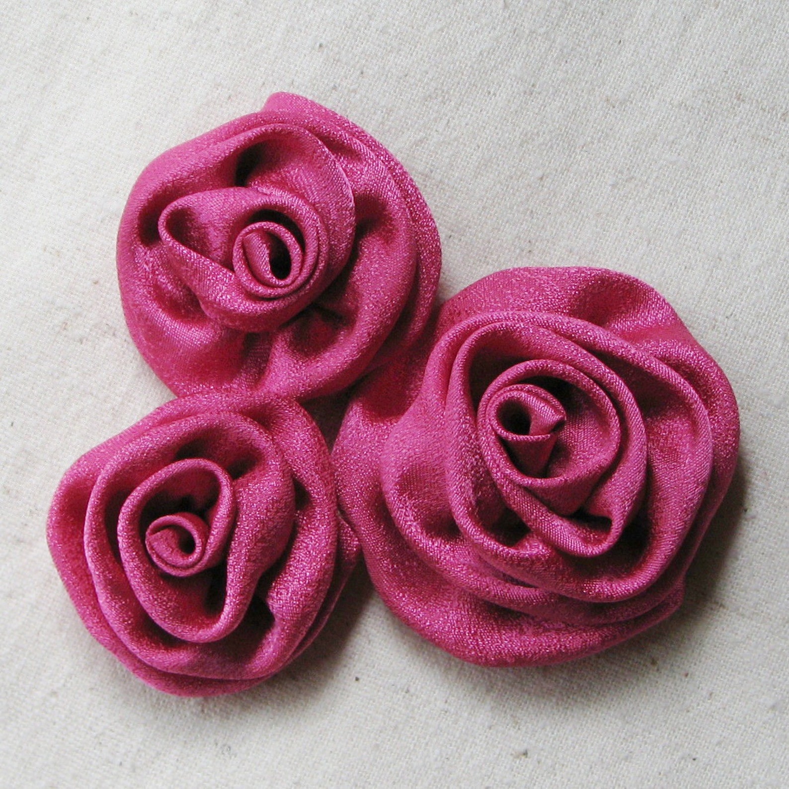 Fabric Roses for Applique, Decorating, Hair Accessories, Crafts, in ...