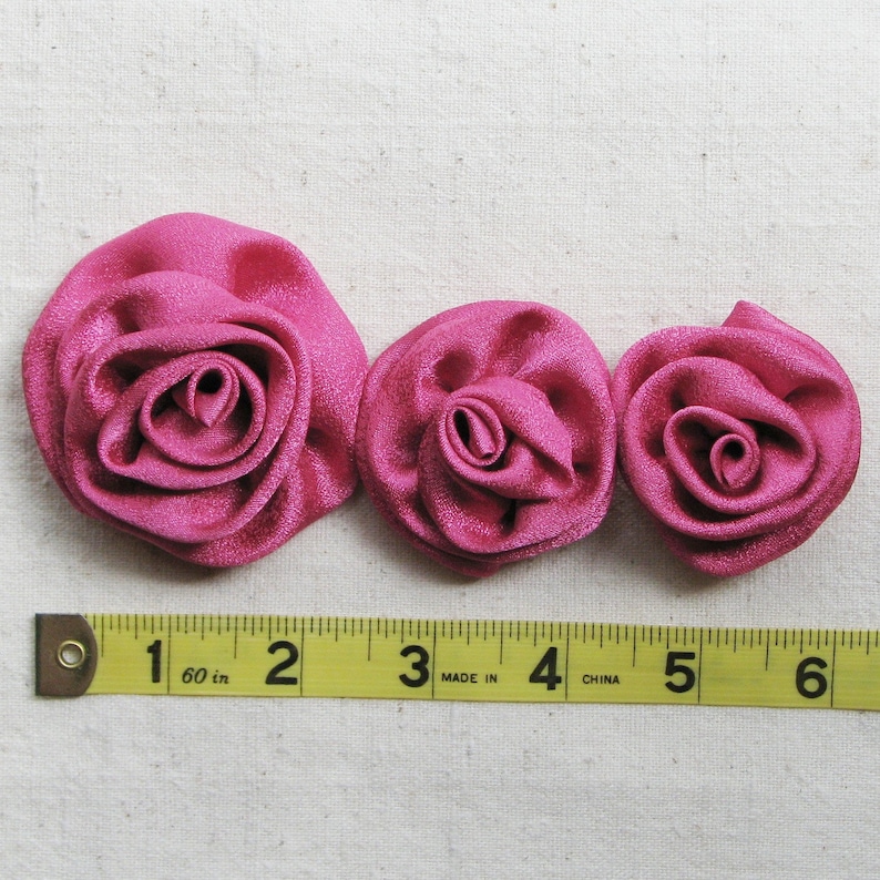 Fabric Roses for Applique Decorating Hair Accessories Etsy