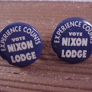 Cuff Links Vintage Nixon Lodge Campaign Pins