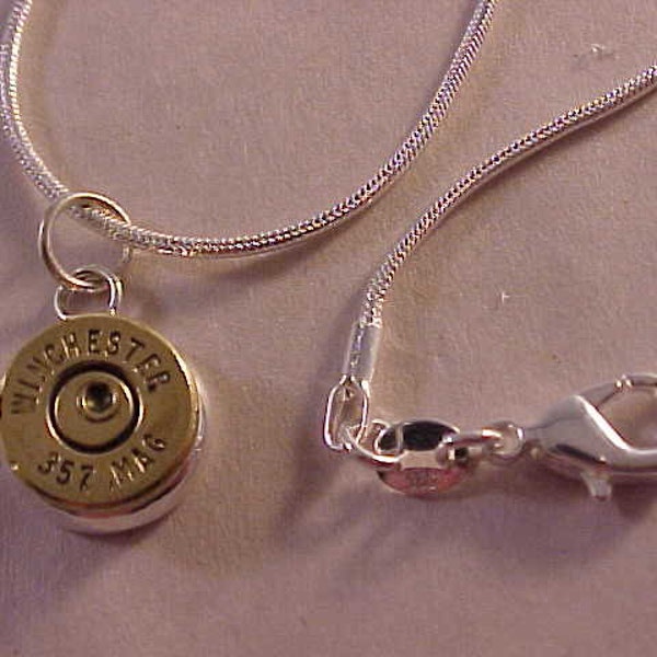 PRICE REDUCED 357 Magnum Bullet Pendant Necklace / Gift For Her / Gift For Mom