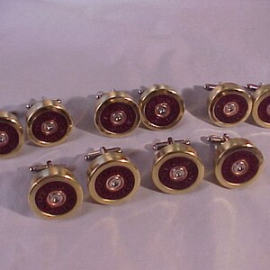 PRICE REDUCED 5 Pair Shotgun Cufflinks / Baschieri and Pellagri 12 Gauge Shotgun Cuff Links / Wedding Set / Gift Set / Groomsmen Gift