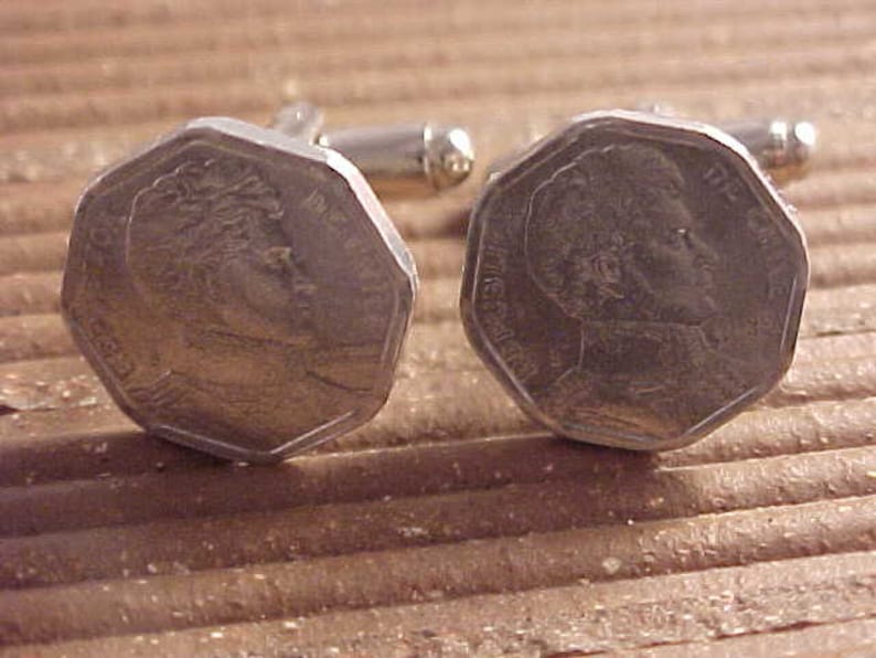 Chile Coin Cuff Links Chile Coin Cufflinks Real Coin Cufflinks Chilean Coin Cuff Links Chilean Coin Cufflinks