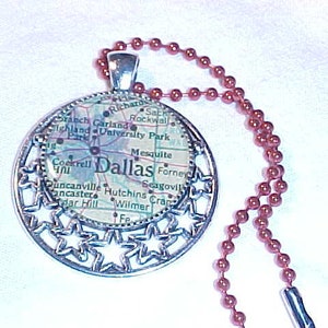 Dallas Texas Vintage Atlas Map Christmas Ornament